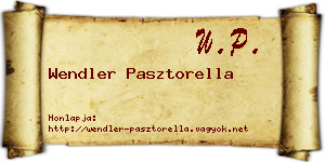 Wendler Pasztorella névjegykártya